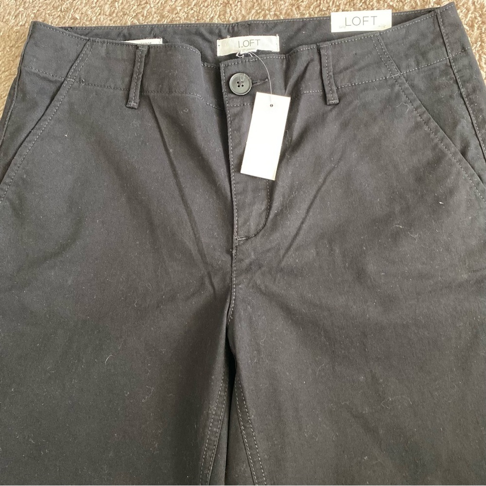 LOFT Monroe Slim Black Pants black 6 - Picture 6 of 9
